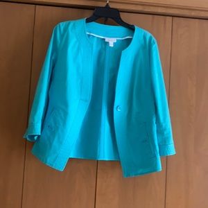 Charter Club Aqua jacket with front pockets